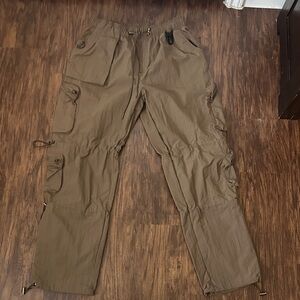Kody Phillips nylon cargos.